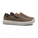 SLIP-ON MASCULINO CASUAL EM COURO MARROM - CAFÉ