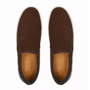 Slip-On Masculino Casual Em Couro Marrom - PRETO