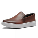 SLIP-ON MASCULINO CASUAL EM COURO MARROM - CACAU