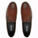 SLIP-ON MASCULINO CASUAL EM COURO MARROM - CACAU